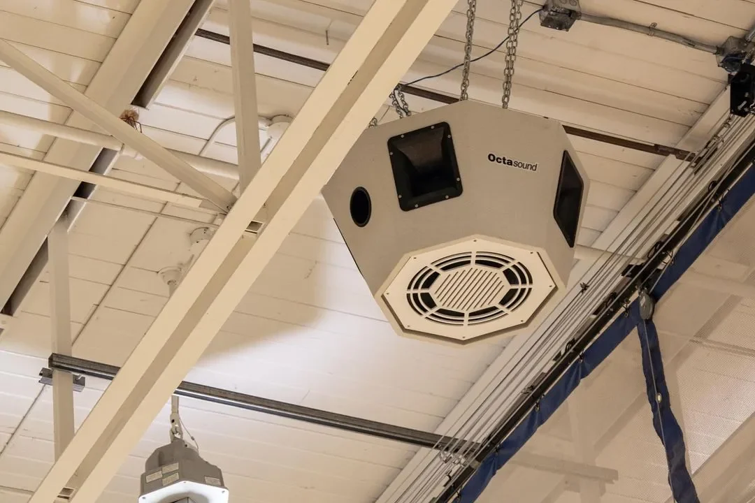 Professionally installed sound system in a school gym